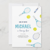 Tennis Sport Thème Anniversaire Invitation (Devant)