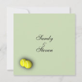 Tennis Sport Thème Mariage Invitations (Dos)