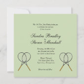Tennis Sport Thème Mariage Invitations (Devant)