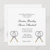 Tennis Sport Thème Mariage Invitations (Devant / Derrière)