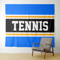 TENNIS Sportief Helder Blauw Zwart Geel Strepen