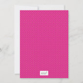 Tennis Star Chic Gold et Pink Party Invitation (Dos)