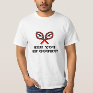 Tennis T-shirt met humor Zie je op de baan!