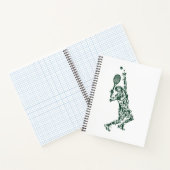 Tennis T Shirt - Player Positioneert aftakel in Notitieboek (Binnen)