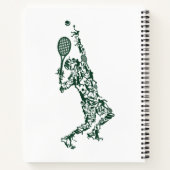 Tennis T Shirt - Player Positioneert aftakel in Notitieboek (Achterkant)