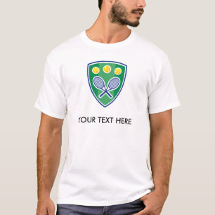 Tennis Team Apparel met gepersonaliseerde tekst T-shirt