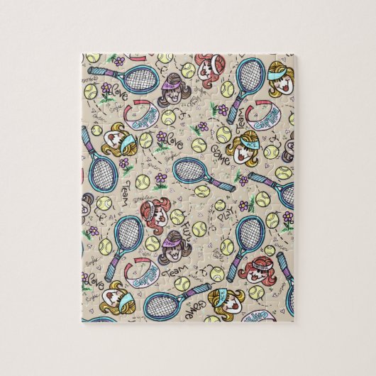 Tennis Team Gals Legpuzzel (Verticaal)