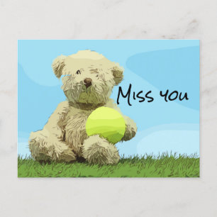 Tennis Teddy Beukenspeler houdt bal mis met jou Briefkaart