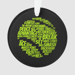 Tennis Terms Tennis Player Tennis Ball afspelen Ornament