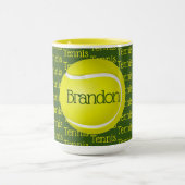 Tennis Text Design Café Mug (Centre)