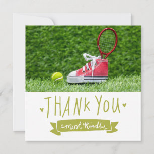 Tennis-thema Bedankkaart