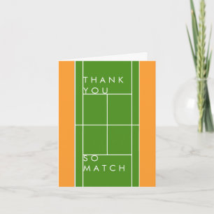 Tennis Thema Bedankt Kaart