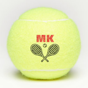 Tennis Thema Grote Vet Gemonogrammeerd Tennisballen