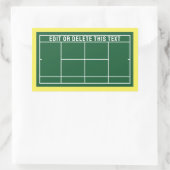 Tennis Thema Rechthoekige Sticker (Tas)