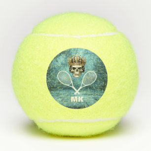 Tennis Thema Skull Monogrammed Tennisballen