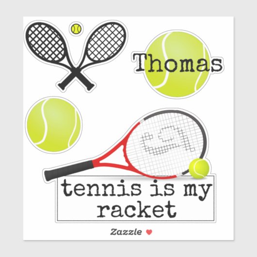 Tennis Thema Sport Set Sticker (Vel)