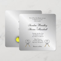 Tennis Thema Sports Wedding Invitations