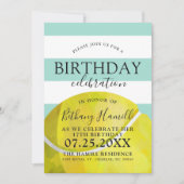 Tennis Thème Anniversaire Fête Invitation (Devant)