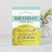 Tennis Thème Anniversaire Fête Invitation (Debout devant)