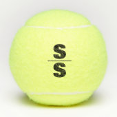 Tennis Theme Big Bold Monogrammed Tennisballen (Voorkant)