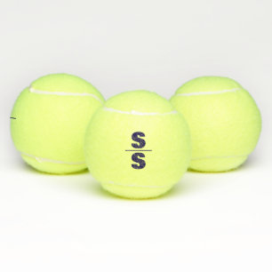 Tennis Theme Big Bold Monogrammed Tennisballen