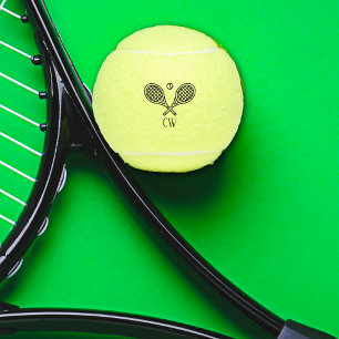Tennis Theme Monogrammed Letter-Initialen Tennisballen