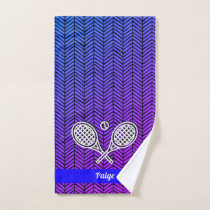 Tennis Theme Monogrammed Name Tennis Ball Hand Tow Handdoek