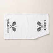 Tennis Theme Monogrammed Name Tennis Balls Handdoek (Handdoek)