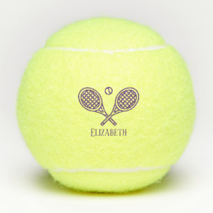 Tennis Theme Monogrammed Name Tennisballen