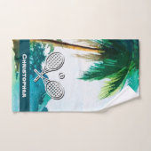 Tennis Thème Plage Nom de l'île Tennis Ball (Serviette à main)