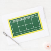 Tennis Theme Rechthoekige Sticker (Envelop)