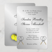 Tennis Thème Sports Mariage Invitations (Devant / Derrière)