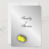 Tennis Thème Sports Mariage Invitations (Dos)