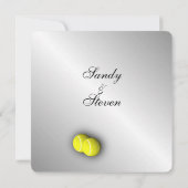 Tennis Thème Sports Mariage Invitations (Dos)