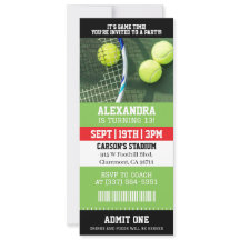 Tennis Ticket Verjaardag