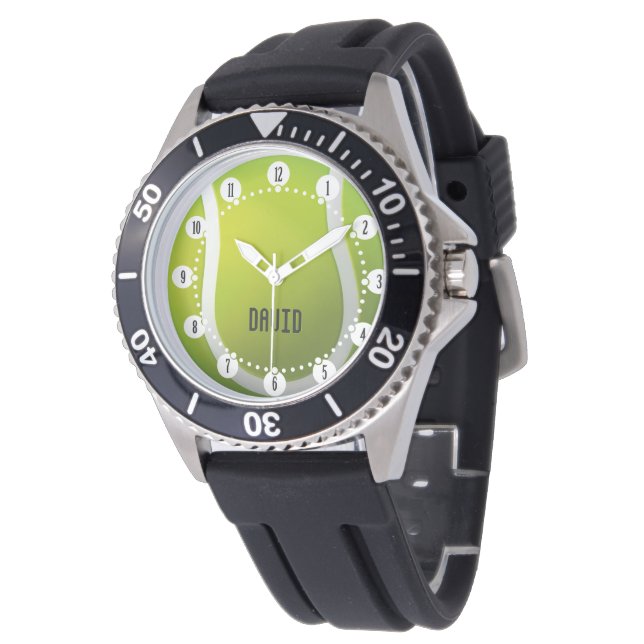  Tennis Time | Kool-sportgeschenken Horloge (Gekanteld)