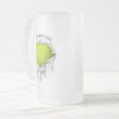Tennis Tordu Frosted Glass Beer Mug (Devant gauche)