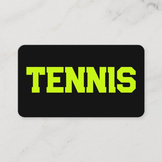 Tennis Trainer Custom QR Visitekaartje (Voorkant)