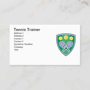 Tennis Trainer Visitekaartje