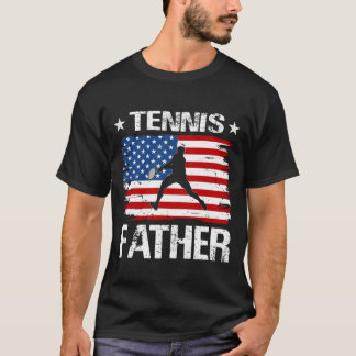 Tennis VADER USA Vlag Vaderdag T-shirt