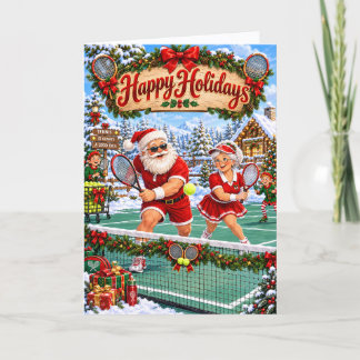 Tennis Vakantiekaart voor Spelers en Partners Feestdagen Kaart