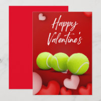 Tennis Valentijnsdag met LIEFDE voor Speler rood
