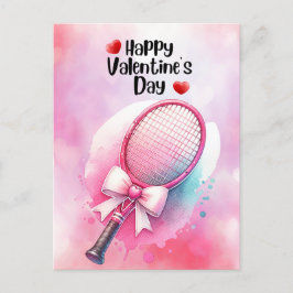TENNIS Valentijnsdag voor speler met liefde     Feestdagenkaart