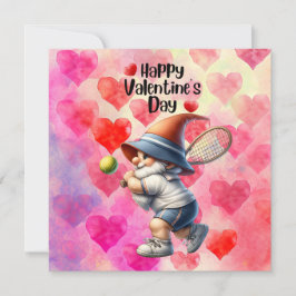 TENNIS-Valentijnsdag voor speler met liefde Feestdagenkaart