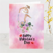 TENNIS-Valentijnsdag voor speler met liefde Kaart (Gele Bloem)