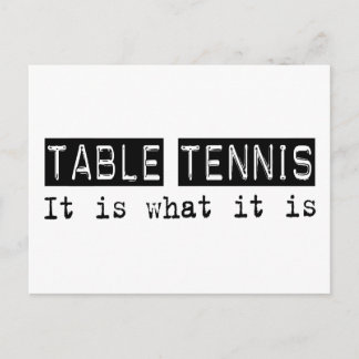 Tennis van tabel is briefkaart