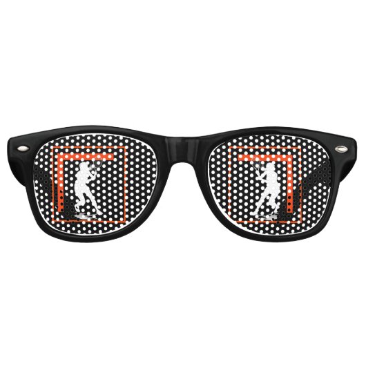 Tennis Verjaardag, Tennis Girl Speler Retro Zonnebril (Voorkant)