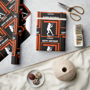 Tennis verjaardag, tennis meisje speler cadeaupapier