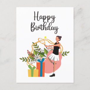 Tennis verjaardag voor speler briefkaart