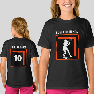 Tennis verjaardagsfeestje eregast t-shirt
